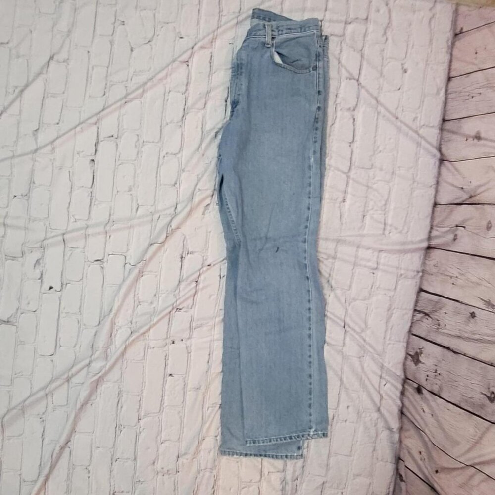 Vintage Blue Wrangler Straight Leg Jeans Mens 36w 34l - Picture 5 of 6